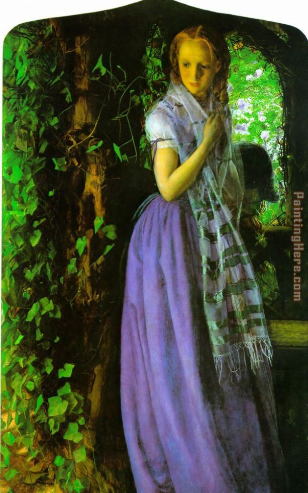 April Love painting - Arthur Hughes April Love art painting